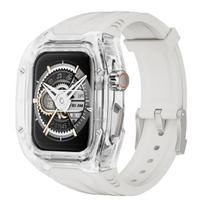Translucent Case Silicone Strap for Apple Watch Ultra 3/2/1 49mm  All-inclusive Protective Shell apple Watch 11 10 9 8 7 6 SE3 46mm 42m 44mm 45mm 41mm Series 11 10-46mm balta