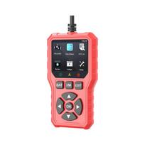 Professional Automotive OBD2 Scanner Diagnostic Tool For Realtime Data Battery Test Code Reading Vehicle Engine Check raudona