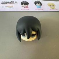 Attack on Titan Gashapon Playthings Eren Jaeger Mikasa Ackerman Armin Arlert Levi Ackerman Q Version Action Figure Model Ornament Playthings 5cm black