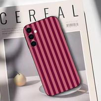 Bordo rožių dryžuotas telefono dėklas, skirtas Samsung Galaxy A73, A72, A71, A70, A53, A52, A51, kitiems. Minkštas juodas dangtelis Samsung a30 a20