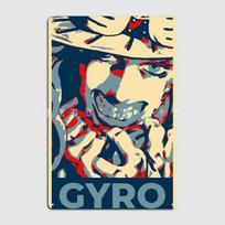 DORA Tin Sign Jojos Gyro Zeppeli Metal Sign Club Party Mural Classic Wall Decor Tin Sign Poster 30x40cm(11.8x15.7inch) gray