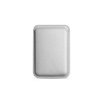 Magsafe magnetinis odinis piniginės dėklas iPhone 17 16 15 14 13 12 11 8, Samsung, Huawei kortelių laikikliui su magnetiniais dangteliais white