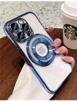 For For Iphone 15 Pro Max   Magnetic Stand Plating Frame Phone Case For For Iphone 16 12 13 14 Plus 17 Air Protective Cover For iPhone 12 gray