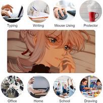 Gaming Mouse Pad Large Antislip Stitched Edges Cute Silver Hair Elf Anime Girl Mat for PC Gamers and Daily Office Desk Use 300x800x2mm brown