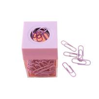 Square Magnetic Paperclip Holder Office Desk Accessories Magnetic Desk Organizer violetinė