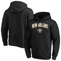 Vyriški drabužiai Europos ir Amerikos sportinis didelio dydžio megztinis Vyriškas NFL Saints futbolo džersis su gobtuvu S black