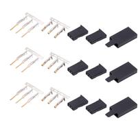 50PCS Servo Receiver Connector Plug with Lock and Male Female Gold Plated Terminals Kit Color: As Pictures Shown white