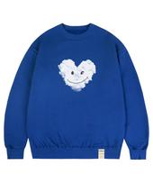 GRAVER [Unisex] Big Cloud Heart Smile Sweatshirt_Cobalt Blue Cobalt Blue/L blue