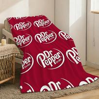 Unique Dr. Pepper Throw Lightweight 240g Flannel Blanket Soft Skin-friendly for Summer Cooling Size: 75*100cm, Weight: 230 GSM white