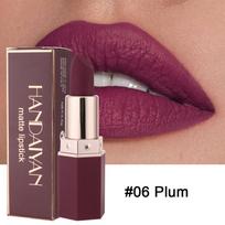 6 spalvų matiniai vandeniui atsparūs aksominiai lūpų dažai Seksualūs matiniai drėkinamieji lūpų dažai ilgai išliekantys profesionalai #06Plum brown