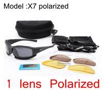 Daisy Tactical Polarized Glasses Outdoor Sport Goggles Sunglasses with 4 Lens Original Box Men Shooting Hiking Eyewear Gafas black