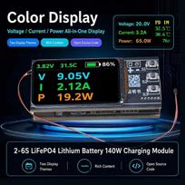 Pd 140W Fast Charging Module 0.96-Inch Tft Ip2366 -Boost 2-6S Li-Ion Charge Discharge Board Power Bank Mainboard Diy Kit onesize