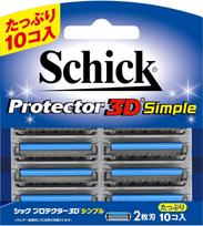Schick Protector 3D Simple Razor Replacement Blades Double-Blade (10-pack) mėlyna