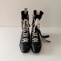 Cowhide version British style retro platform Martin boots women's versatile leather splicing niche fashion strap boxing boots 37 juoda