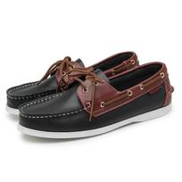 Fashion Loafers British Style Classic Lazy Shoes Mens Dress Leather Men Casual Shoes Fashion Boat Shoes England Men's Flats Lace Up Men 44 brown