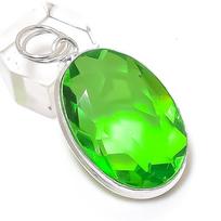 Peridoto brangakmenio 925 svarų sterlingų sidabro papuošalo pakabukas 1,89 colio green