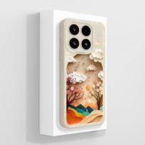 Tinka Xiaomi 17 13 12 15T 12T 12S Pro telefono dėklui Madingi įvairių etikečių raštai Madingas skysto silikono smūgiams atsparus korpusas Xiaomi buferiui Xiaomi 15T Pro beige