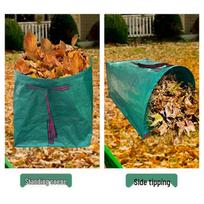 Didelės talpos pusapvalis sodo lapų surinkimo maišas su kaušelio dizainu 150L 59*56*43cm 1pc žalia/juoda