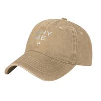 Why Me Death Stranding Game Baseball Cap Vintage Distressed Cotton Headwear for Men Women Outdoor Workouts Adjustable Fit Caps Adjustable chaki