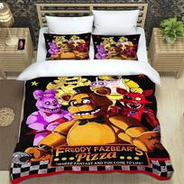 3D Print F-Five-Nights At Freddy´s FNAF Bedding Sheet Set King Twin Double Boys Bedding Mircofiber or Polyester Duvet Cover 135x200cm