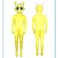 Sprunki Incredibox Cosplay Costume Box Unisex Rhythm Outfit Stylish And Comfortable 140cm/55.12in geltona