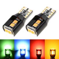 2Pcs Canbus T10 Led W5W Light Car Bulb 2023 Newest Polarity Free for Auto License Plate Lamp Turn Signal Dome Lighting 12V White rožinė