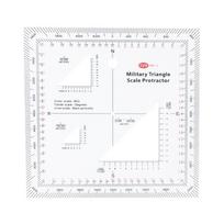 Clear MGRS USNG Coordinate Scale Protractors Topographical Map Scale for Sea/Land Navigation Adventure 1 white