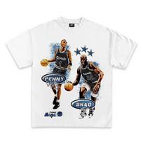 Penny Hardaway and Shaquille O’Neal The Big Diesel Signatures T Shirt Unisex T-Shirt XXL white