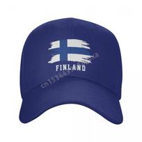 Baseball Cap Finland Flag Finns Fans Country Map Wild Sun Shade Peaked Adjustable Outdoor Caps for Unisex Women One Size blue