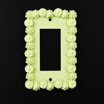 Cream Style Light Switch Cover Piping Texture Wall Plate Cover Decorative Wall Plate  Bedroom Decor Green(rocker switch) beige