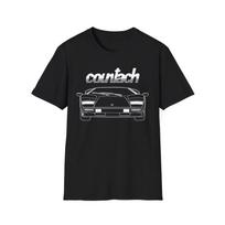Countach T-Shirt | 80s Retro Supercar Tee | Exotic Car Graphic Shirt S white