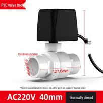 Electric PVC Ball Valve: Normally Open/Closed Plastic Engineering Valve for Fish Tanks, Adhesive Water Stop, Sizes 20-50mm