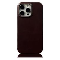Genuine Leather IPhone 16 Pro Max Case Shockproof Business Style Semi-Enclosure Handmade 15 14 13 12 Series iPhone 14 black