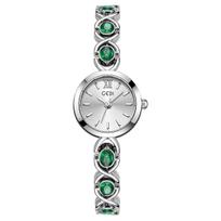 Gudi Retro Colorful Gemstone Gold Dial Women's Waterproof Quartz Watch with Niche Stone Bracelet Style - Light Luxury French Commute.