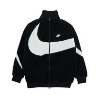 Nike Big Swoosh dvipusis pliušinis striukė (Unisex) Aksominės striukės BQ6546 011 M white