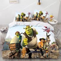 Monster Shreks 3D Printed Duvet Case Pillowcase Bedding Set Twin Full Queen King Size for Kids Bedroom 140*200cm/55x79in Single/Twin 3pcs