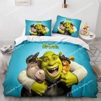 Monster Shreks 3D Printed Duvet Case Pillowcase Bedding Set Twin Full Queen King Size for Kids Bedroom EU Single 135*200cm/53x79in 3pcs