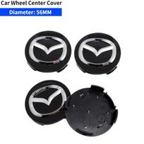 52/56/60mm Automobilio ratlankių centrinės apdailos emblemos dangteliai, skirti Mazda Atenza MX3 CX3 CX5 2 3 6 323 626 RX8 RX7 Protege Axela Speed black