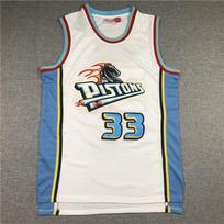 Vyriški Detroit Pistons krepšinio marškinėliai Dwight Howard Rose Griffin Drummond Thomas Rodman Siuvinėti Gerbėjų apranga XXL