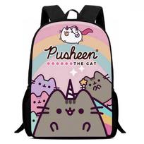 Pusheen Cat Kids Backpack Oxford Fabric Breathable Durable Lightweight School Bag For Elementary Students 01