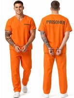 Oranžinės kalinio kostiumo rinkinys suaugusiems Helovino Cosplay ar pasirodymams Medium multi