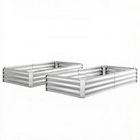 Pakeltos daržo lysvės 180x90x30 cm sidabro spalvos metalas