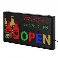 LED ženklas, programuojamas pilnų spalvų slenkantis ekranas, 67x35x5,5 cm
