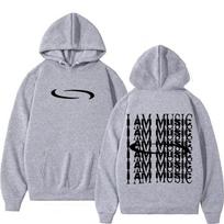 Playboi Carti I AM MUSIC Logo Hoodie Opium Ken Carson Narcissist Tour Antagonist Rap Sweatshirt Men Casual loose Oversized Hoody XL gray