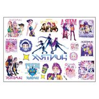 20 vnt./rinkinys Animacinis Kpop Demono Medžiotojai Laikinas Tatuiruotės Lipdukas Rumi Mielas Vandeniui Atsparus Tatuiruotė Juokingam vakarėliui Dovana blue