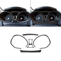 Speedometer Surround Trim Strip For Ford Fiesta 2011 2012 2013 2014 2015 Carbon Fiber Sticker Car Interior Decorative Accessorie Red middle black