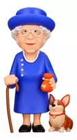 MINIX QUEEN ELIZABETH - QUEEN ELIZABETH II WITH CORGI