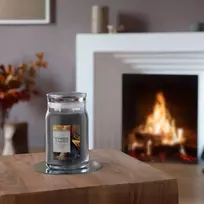 Yankee Candle Crackling Embers vaško žvakė Cilindras Medienos Pilka 1 vnt