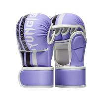 Kovinės pirštinės MMA puspirštės bokso pirštinės PU oda Kovai su pirštinėmis Kovinės pirštinės Suaugusiųjų Muay Thai Konkurencijos pirštinė S  for child gray