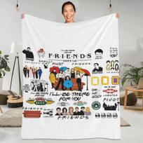 Draugai TV serialas Šilta antklodė Animacinis Centrinis Perk kelioninė pliušinė antklodė Juokingas namų dekoras Flanelinė lovatiesė Lovos uždangalas 130x150cm white